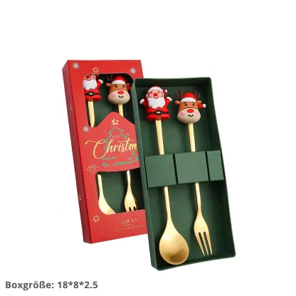 Family Christmas Cutlery Set with Fork and Spoon - Four Styles Available | Jessemade