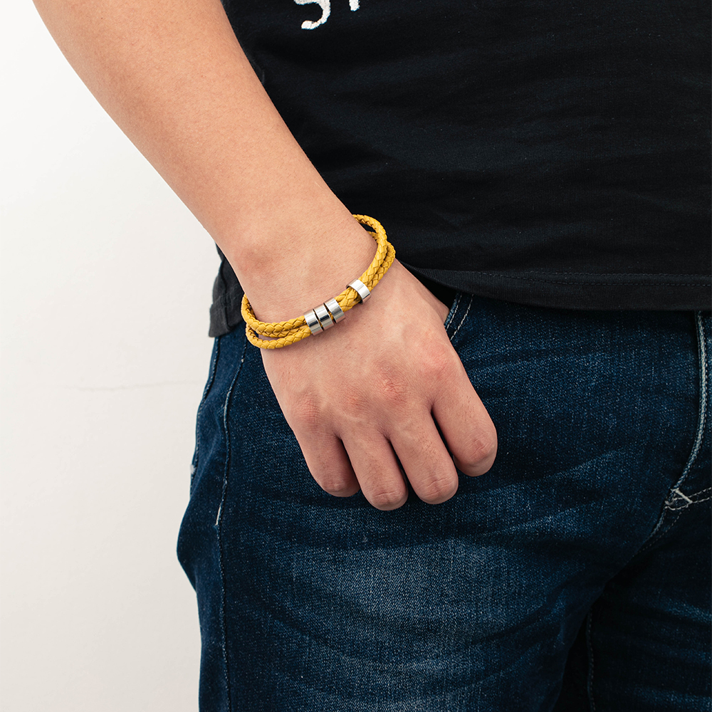 Custom 4 Beads Men's Bracelet For Him Best Gift For Dad