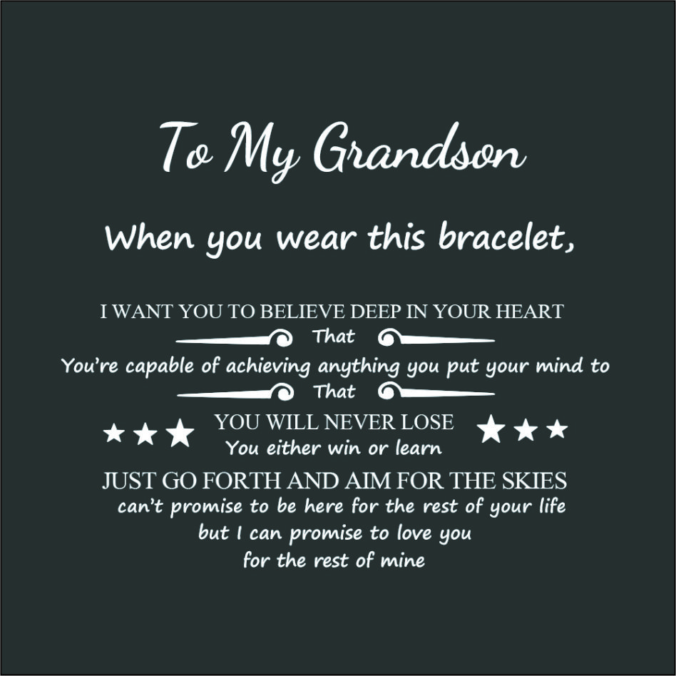 To My Grandson Motivational Gift Card