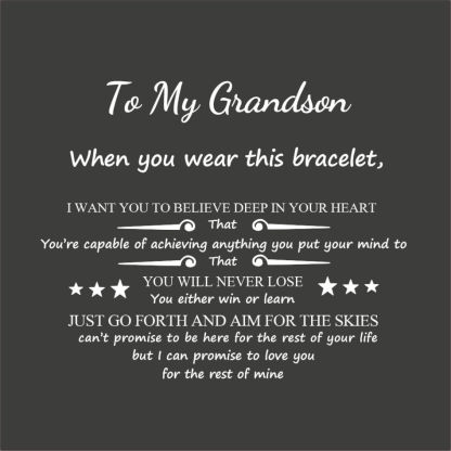 To My Grandson Motivational Gift Card, Inspirational Keepsake for Him | Jessemade