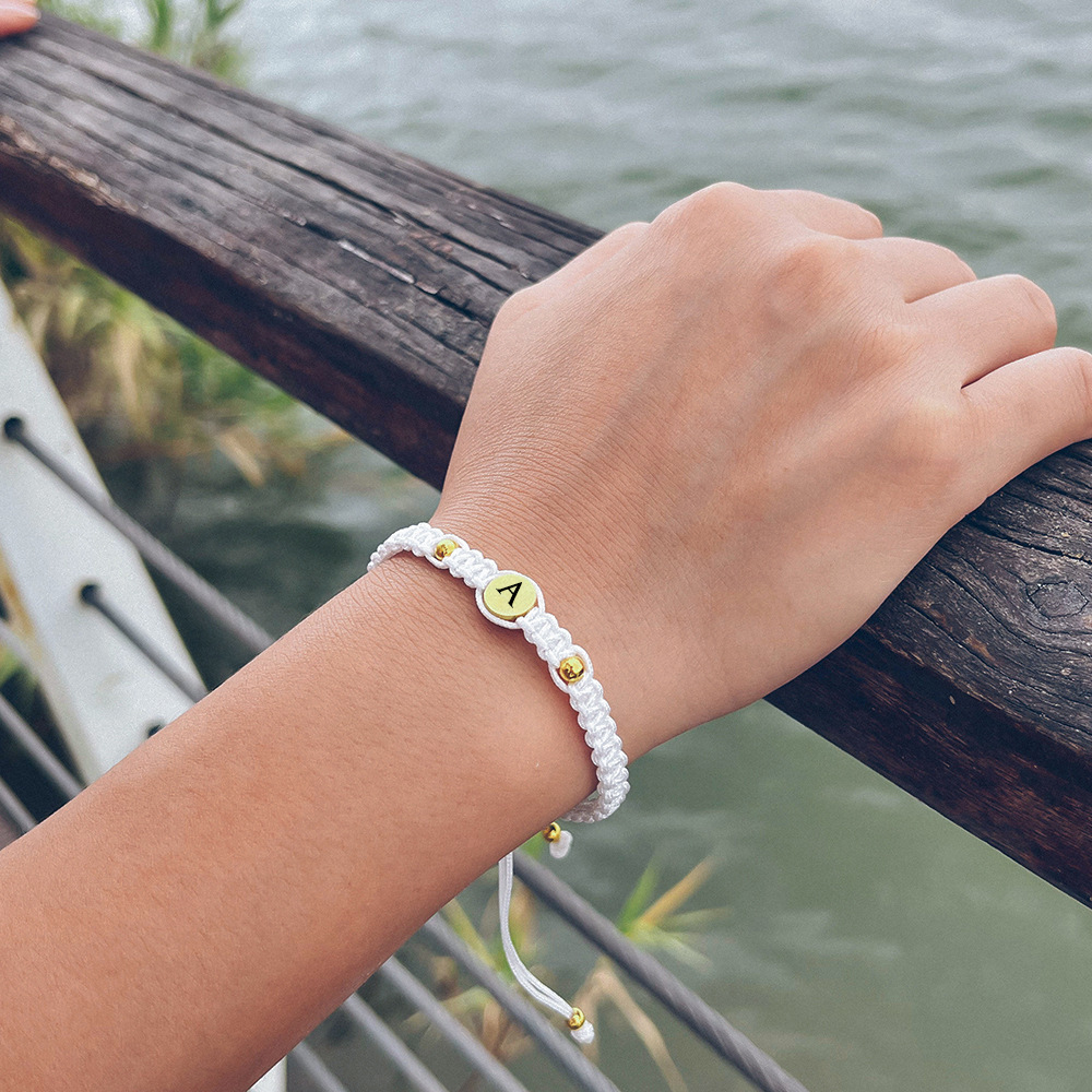 Couple Bracelets Set Customized 2 Letters Bracelet Adjustable Bracelet for Couples | Jessmade