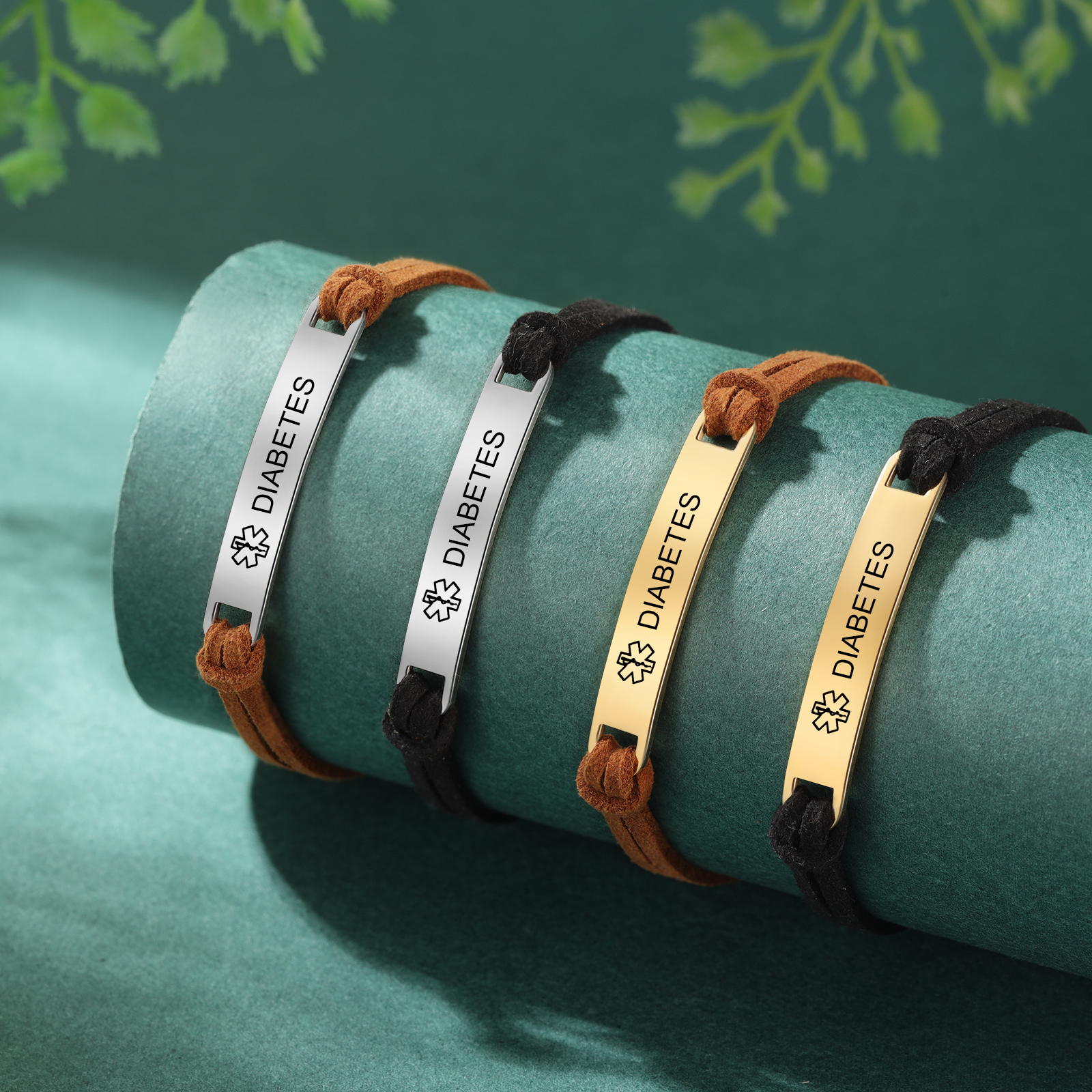 Personalised Name and Text Silver Titanium Steel Bracelet Men's Bracelet Father's Day Gift for Dad