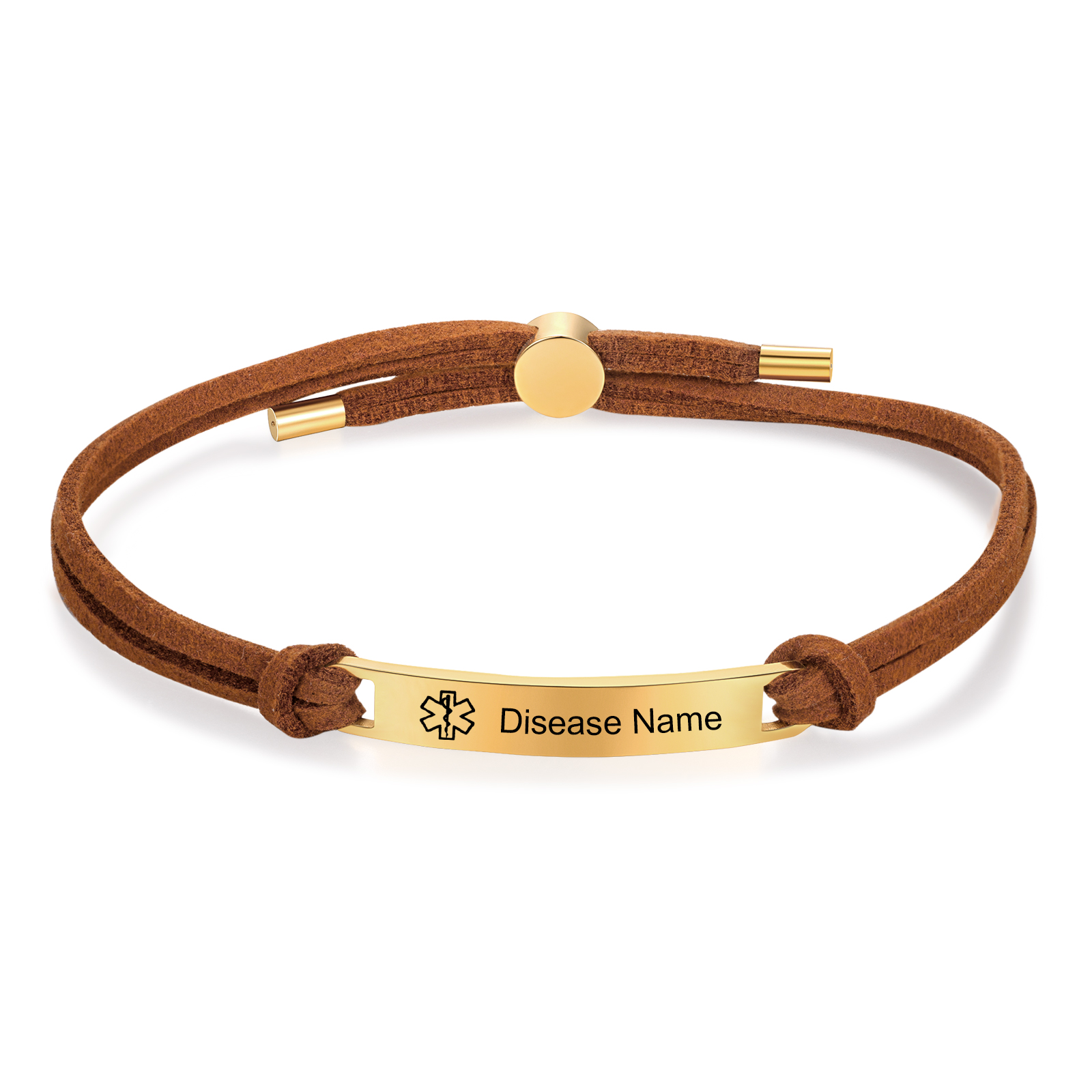 Personalised Name and Text Gold Titanium Steel Bracelet Men's Bracelet Father's Day Gift for Dad