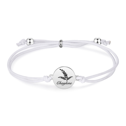 2 PCS Personalised Elastic Cord Bracelet Customized 2 Names Gift for Daughter