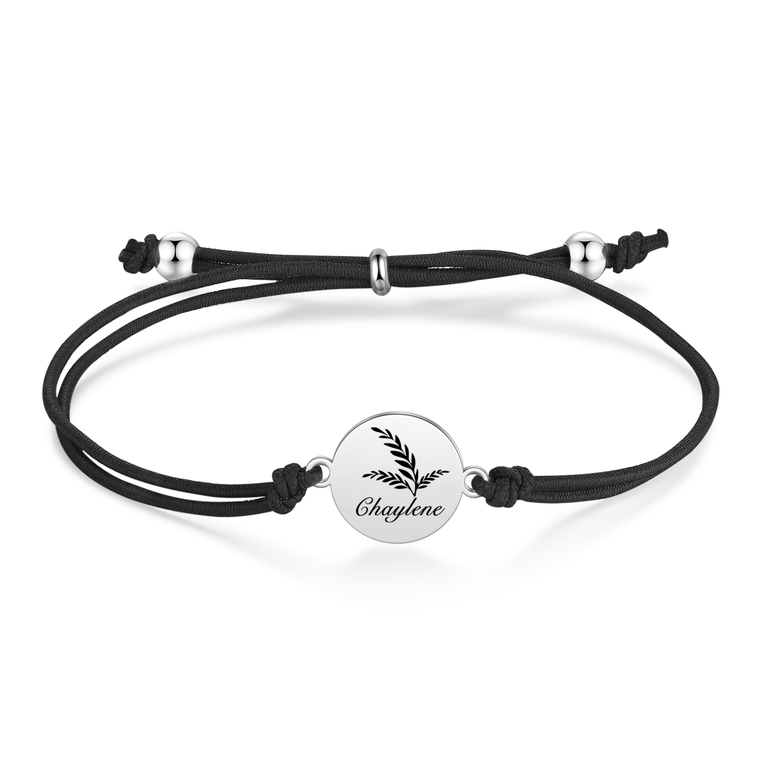 2 PCS Personalised Elastic Cord Bracelet Customized 2 Names Gift for Daughter