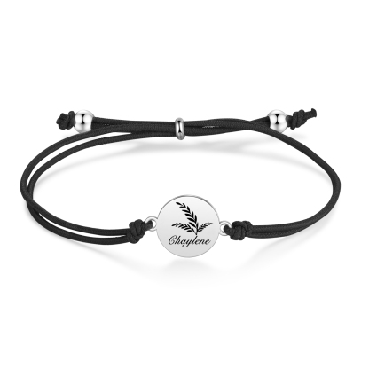 2 PCS Personalised Elastic Cord Bracelet Customized 2 Names Gift for Daughter