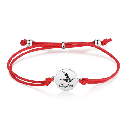 2 PCS Personalised Elastic Cord Bracelet Customized 2 Names Gift for Daughter