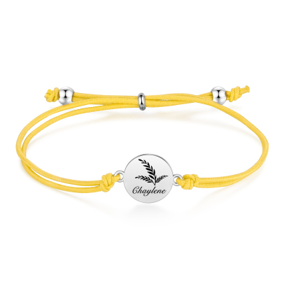 2 PCS Personalised Elastic Cord Bracelet Customized 2 Names Gift for Daughter