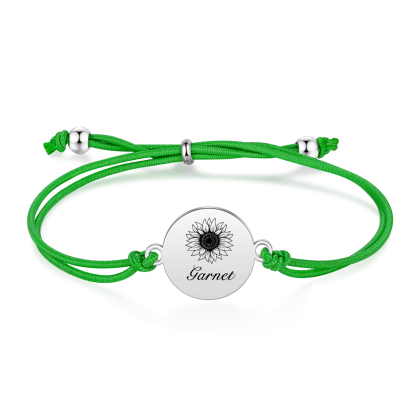 2 PCS Personalised Elastic Cord Bracelet Customized 2 Names Gift for Daughter