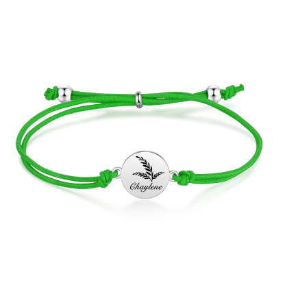 2 PCS Personalised Elastic Cord Bracelet Customized 2 Names Gift for Daughter