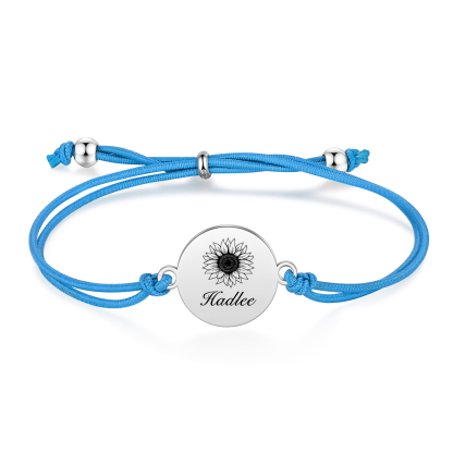 2 PCS Personalised Elastic Cord Bracelet Customized 2 Names Gift for Daughter