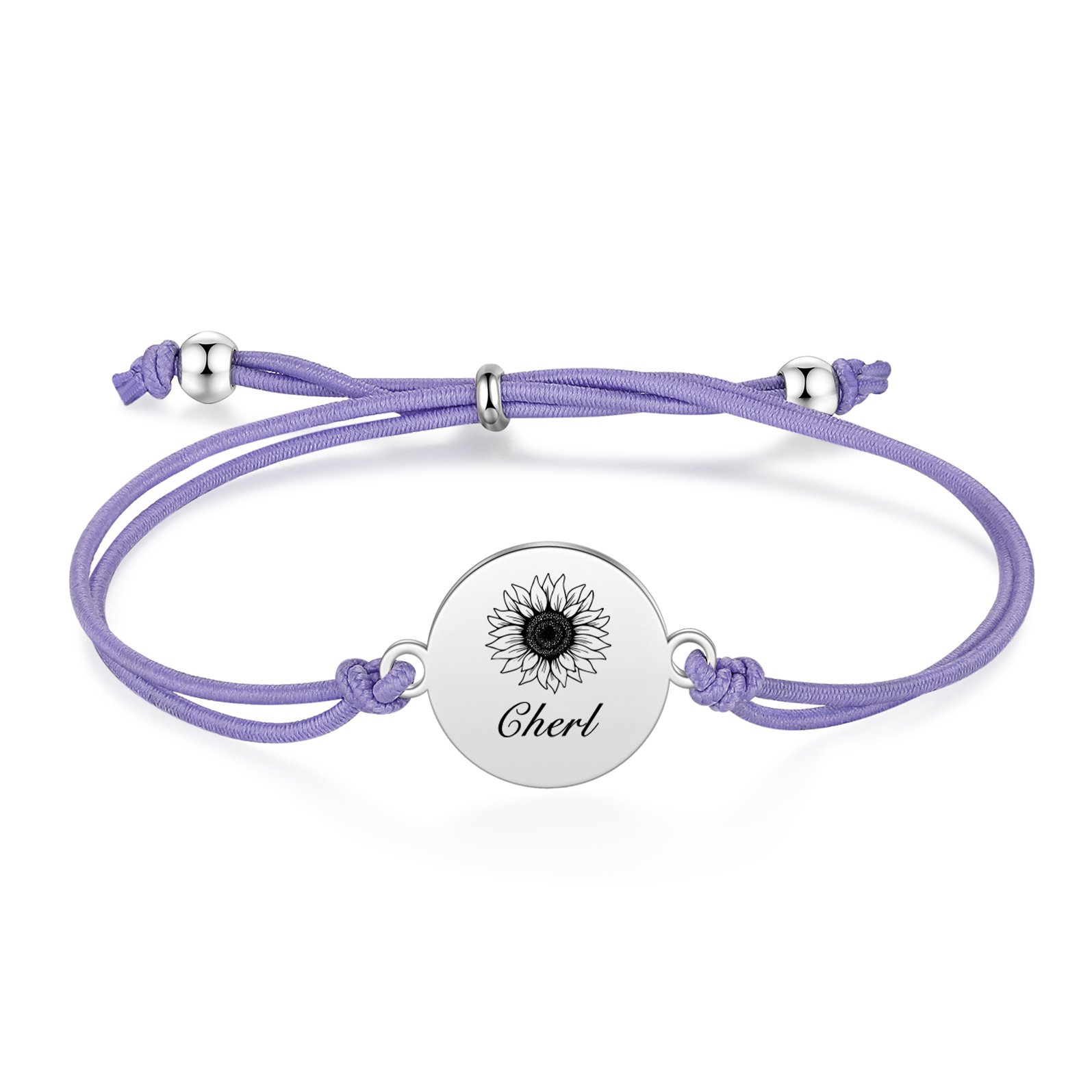 2 PCS Personalised Elastic Cord Bracelet Customized 2 Names Gift for Daughter