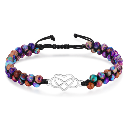 Infinity Heart Bracelet Adjustable Bracelet Gifts for Her - Grandma and Granddaughter Connected Forever