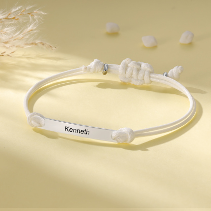 Jessemade UK Personalized Name Leather Stainless Steel Bracelet, Back To School Gift For Daughter 14.99 n1