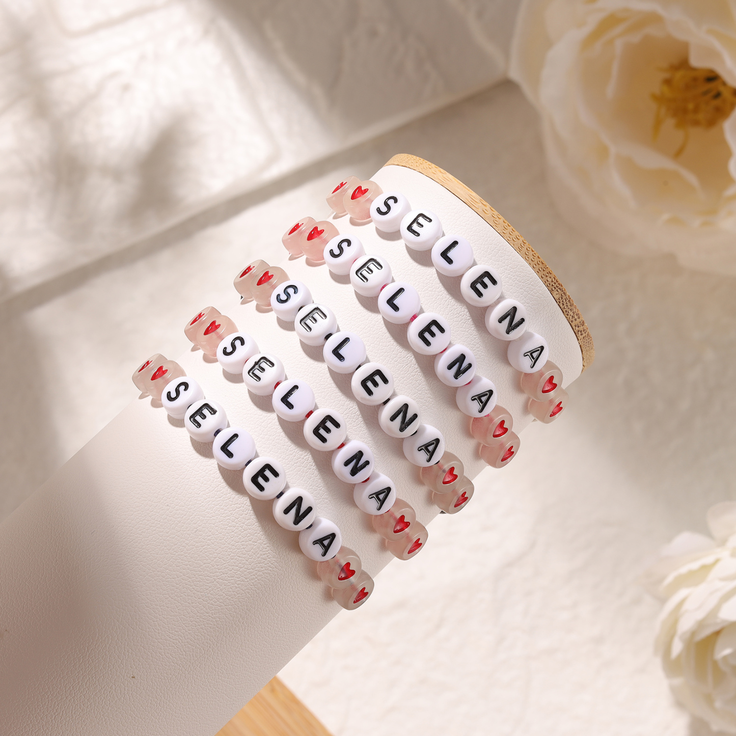 Personalized Name Acrylic Bead Bracelet, A Good Start-Of-School Gift For My Daughter