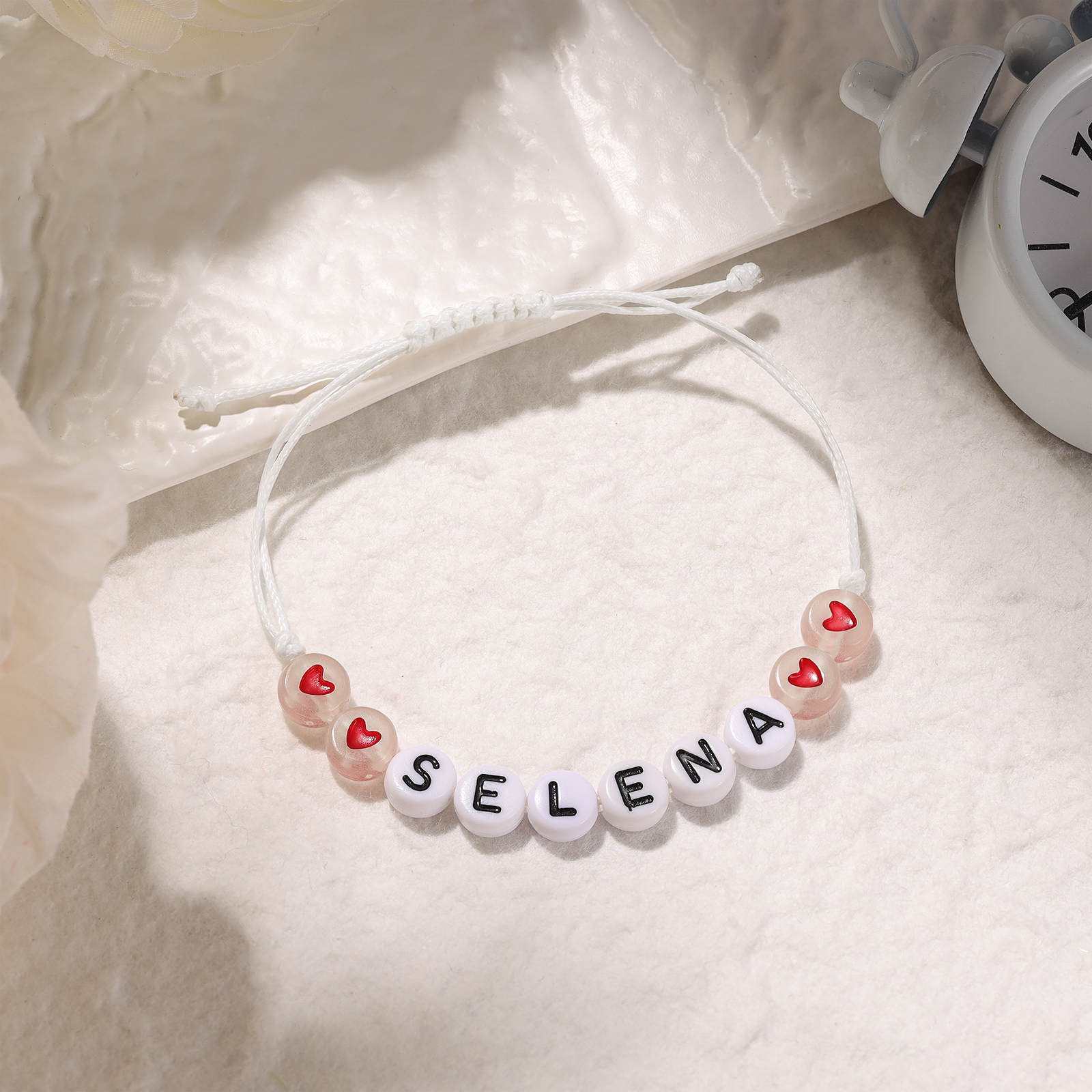 Personalized Name Acrylic Bead Bracelet, A Good Start-Of-School Gift For My Daughter