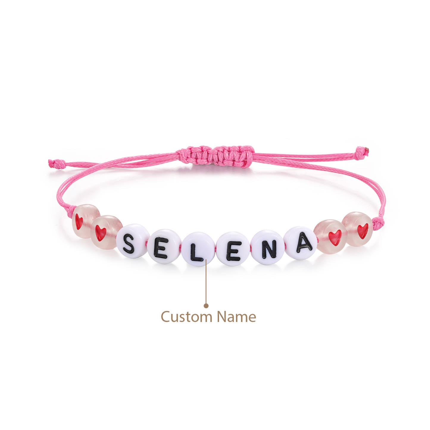 Personalized Name Acrylic Bead Bracelet, A Good Start-Of-School Gift For My Daughter
