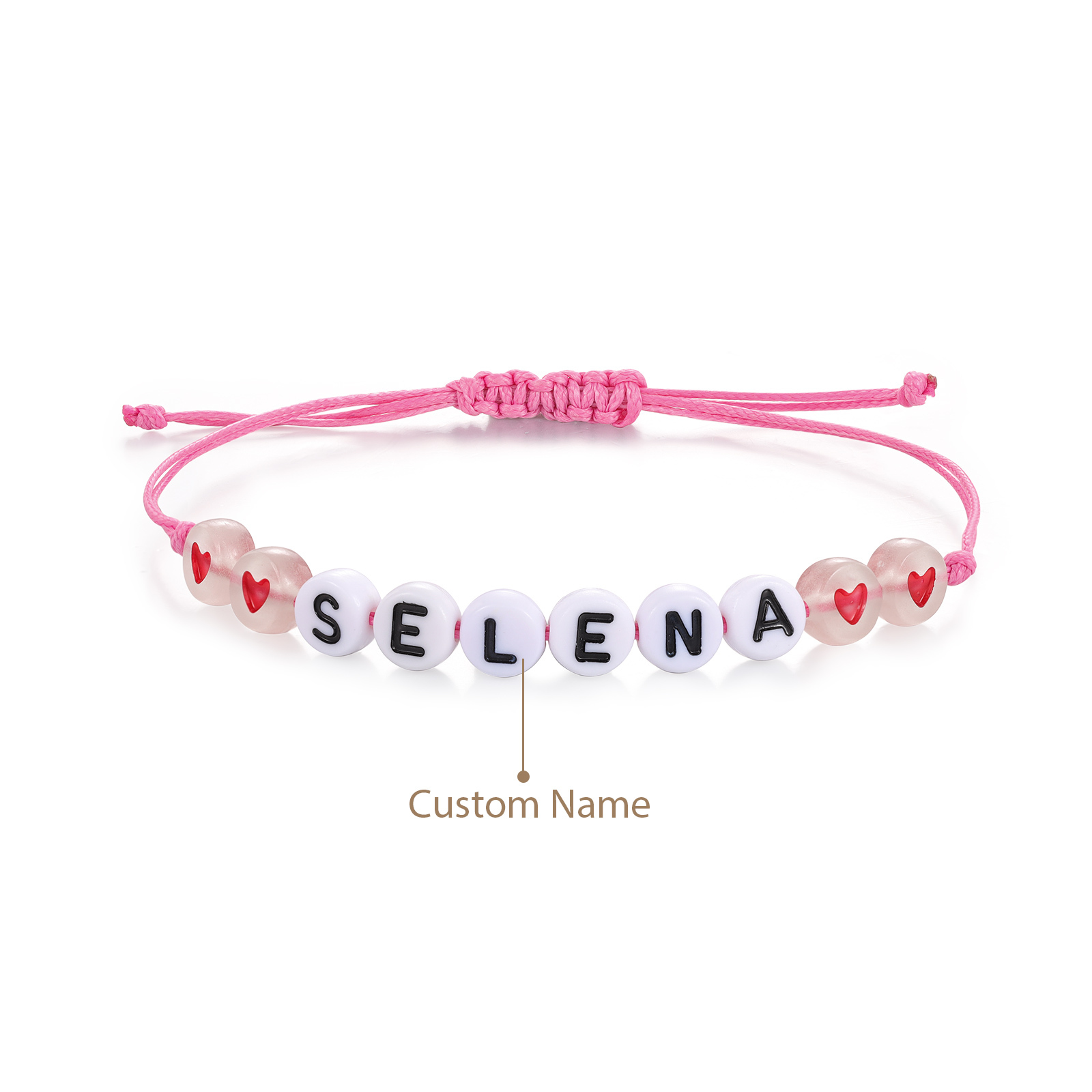 Personalized Name Acrylic Bead Bracelet, A Good Start-Of-School Gift For My Daughter