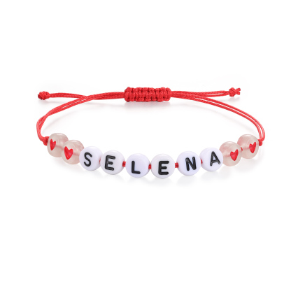 Personalized Name Acrylic Bead Bracelet, A Good Start-Of-School Gift For My Daughter