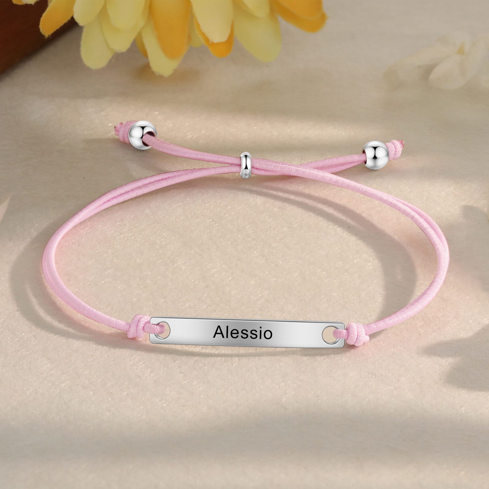 Personalized Name Stainless Steel Bracelet Adjustable, A Good Start-Of-School Gift For My Daughter