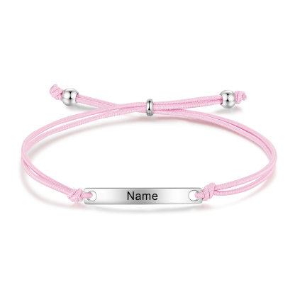 Personalized Name Stainless Steel Bracelet Adjustable, A Good Start-Of-School Gift For My Daughter