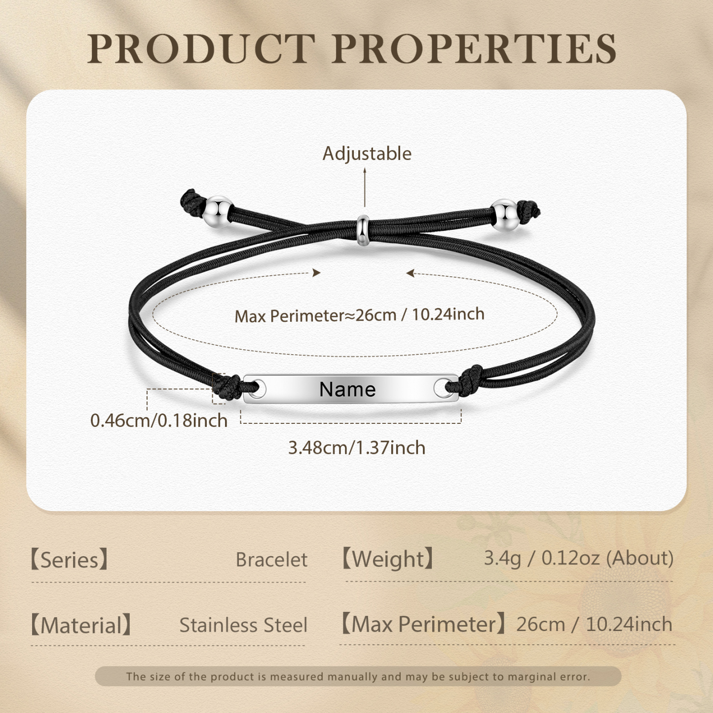 Personalized Name Stainless Steel Bracelet Adjustable, A Good Start-Of-School Gift For My Daughter