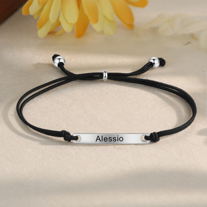 Personalized Name Stainless Steel Bracelet Adjustable, A Good Start-Of-School Gift For My Daughter