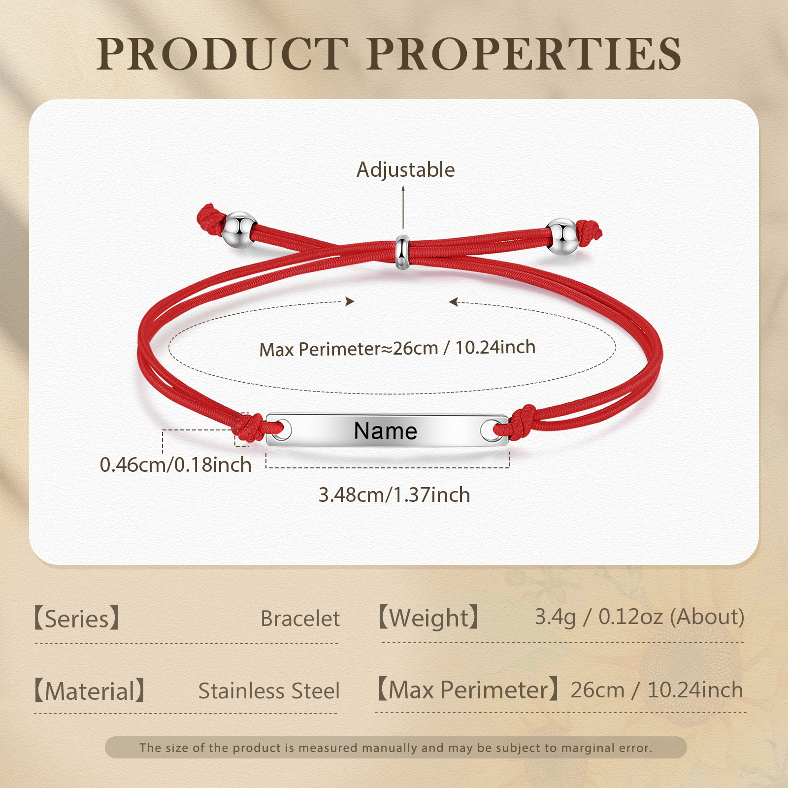 Personalized Name Stainless Steel Bracelet Adjustable, A Good Start-Of-School Gift For My Daughter