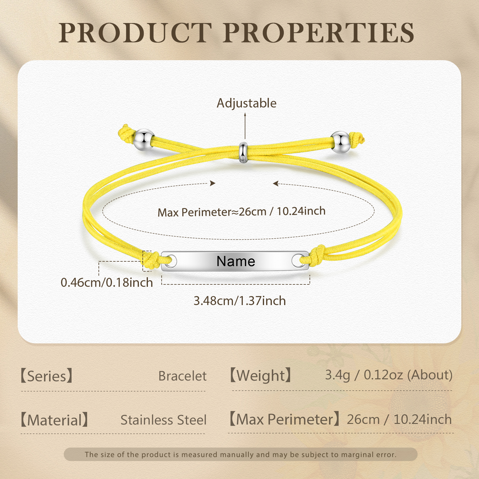 Personalized Name Stainless Steel Bracelet Adjustable, A Good Start-Of-School Gift For My Daughter