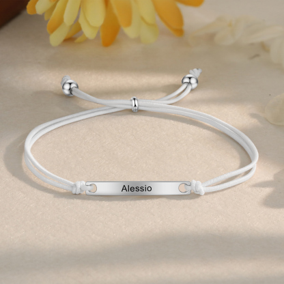 Personalized Name Stainless Steel Bracelet Adjustable, A Good Start-Of-School Gift For My Daughter