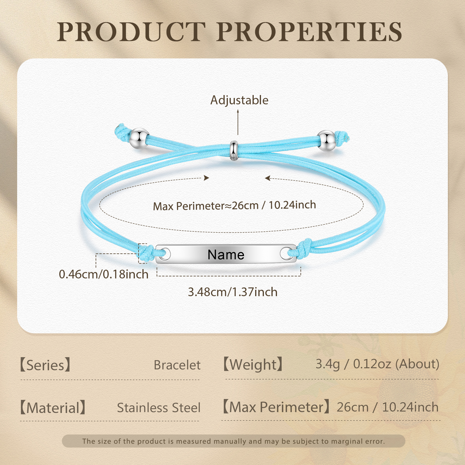 Personalized Name Stainless Steel Bracelet Adjustable, A Good Start-Of-School Gift For My Daughter