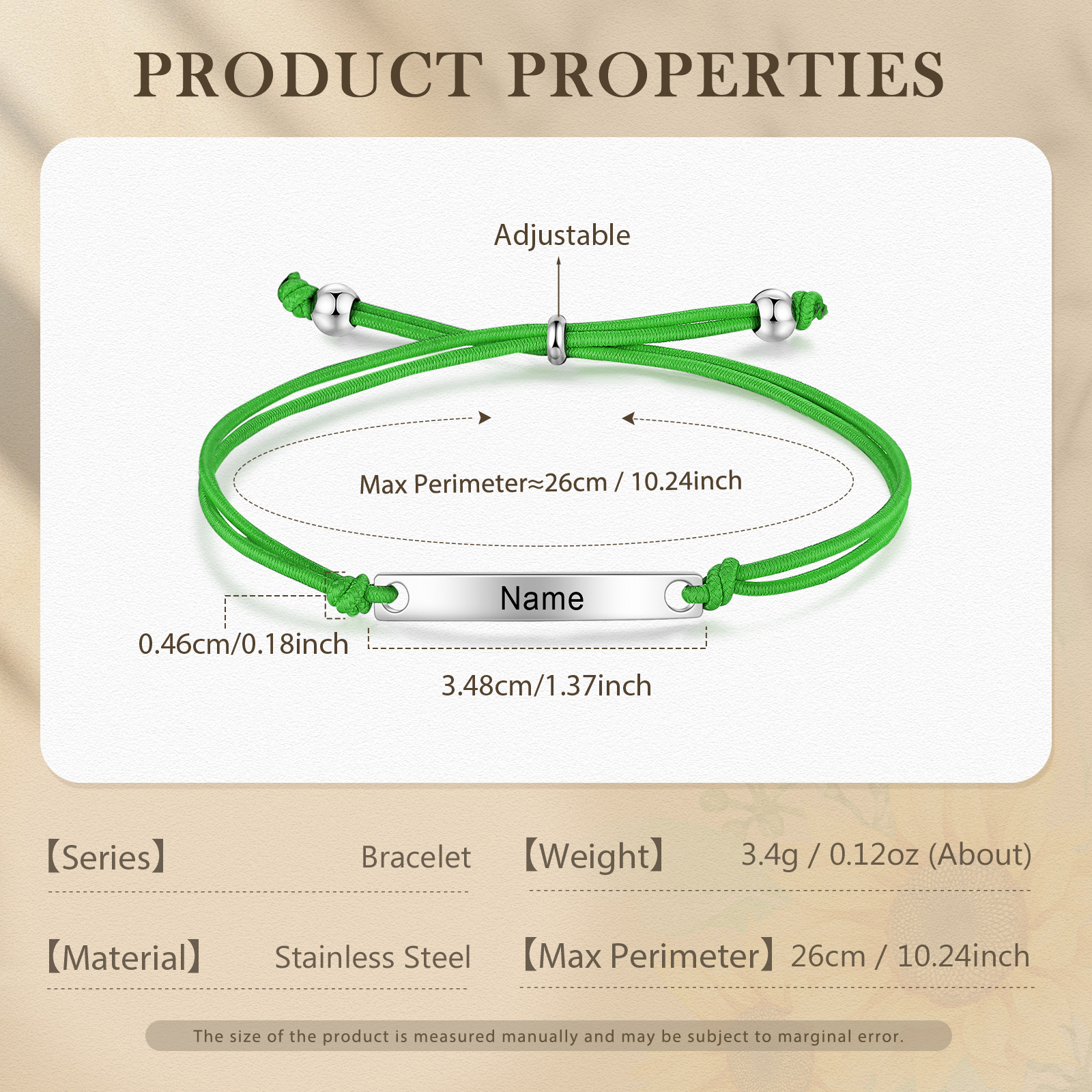 Personalized Name Stainless Steel Bracelet Adjustable, A Good Start-Of-School Gift For My Daughter