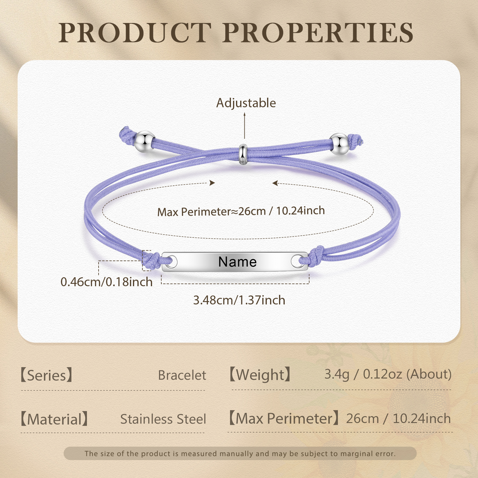 Personalized Name Stainless Steel Bracelet Adjustable, A Good Start-Of-School Gift For My Daughter