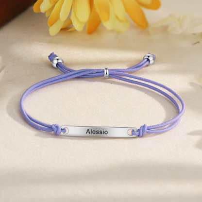 Personalized Name Stainless Steel Bracelet Adjustable, A Good Start-Of-School Gift For My Daughter