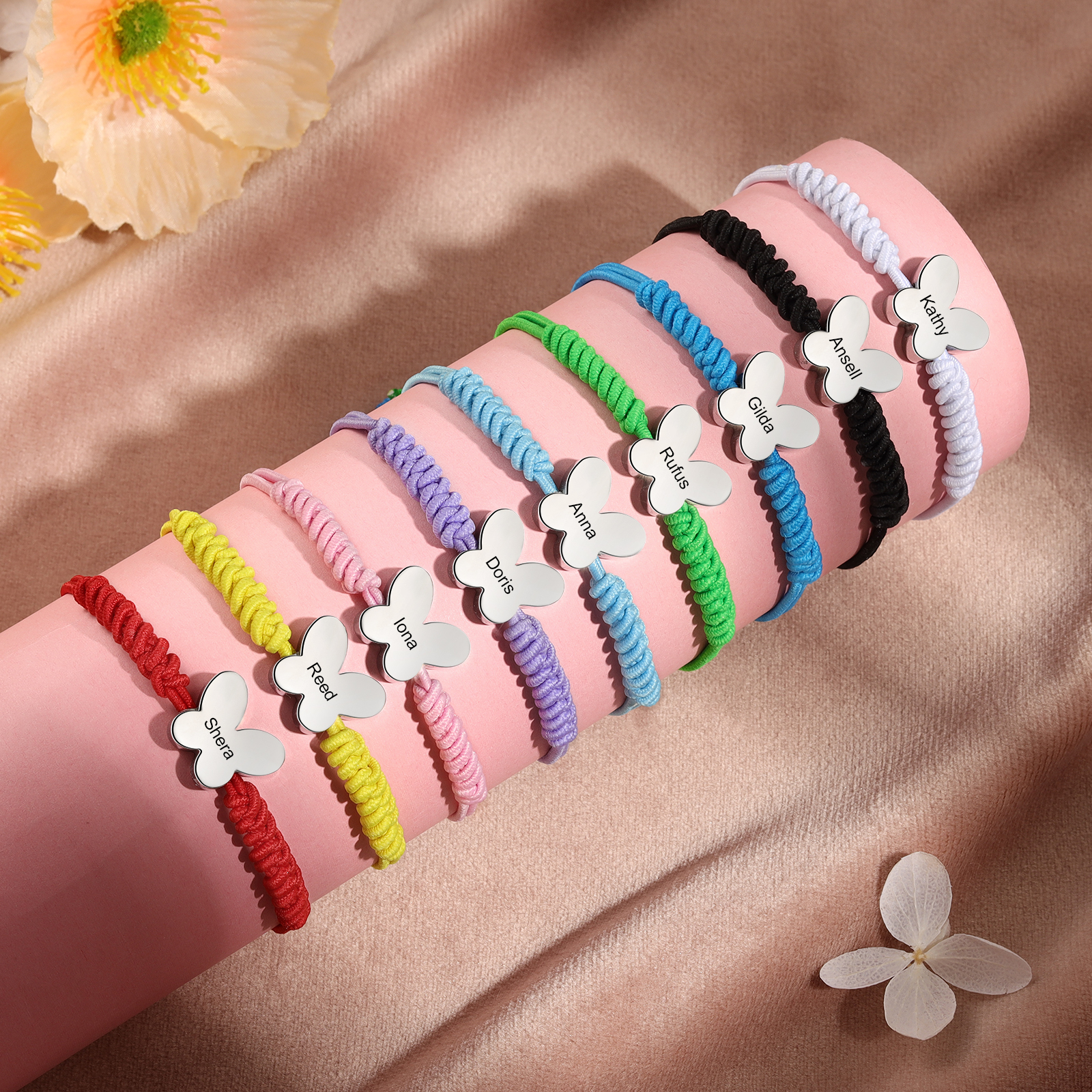 Personalized Name Woven Stainless Steel Butterfly Bracelet, A Back-To-School Gift For My Daughter