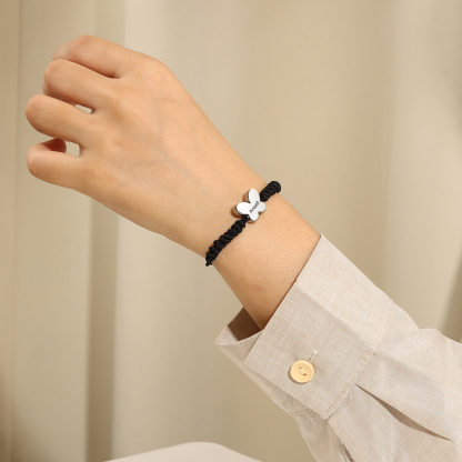 Personalized Name Woven Stainless Steel Butterfly Bracelet, A Back-To-School Gift For My Daughter