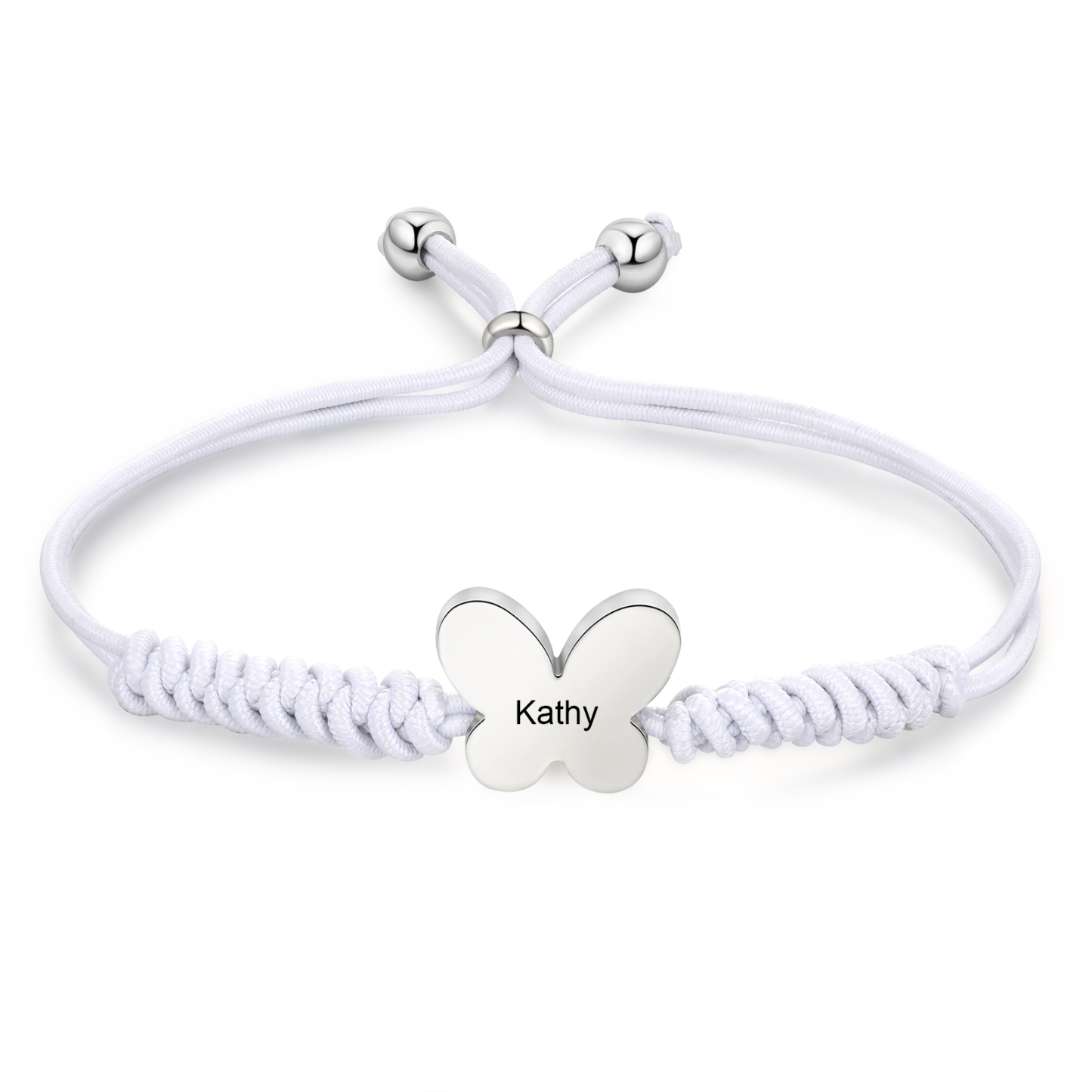 Personalized Name Woven Stainless Steel Butterfly Bracelet, A Back-To-School Gift For My Daughter