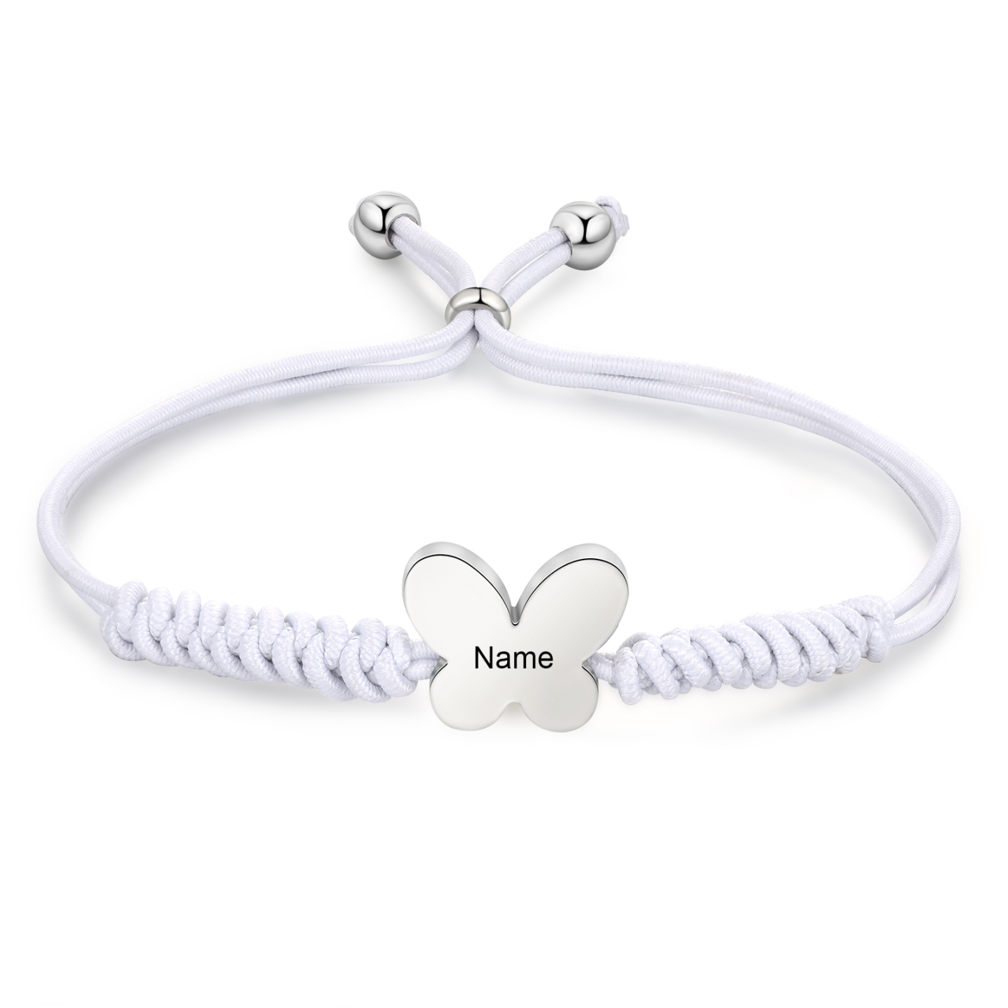 Personalized Name Woven Stainless Steel Butterfly Bracelet, A Back-To-School Gift For My Daughter