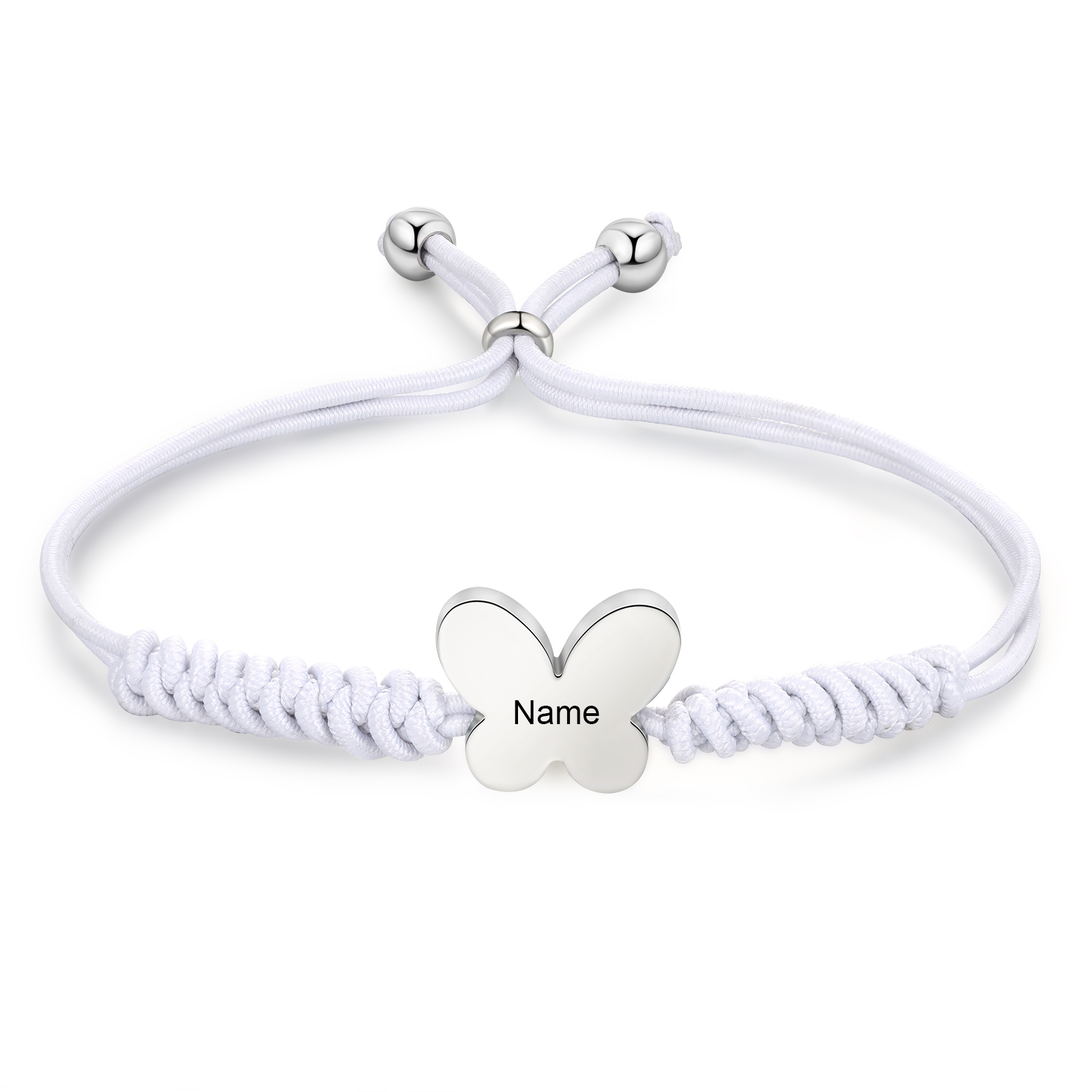 Personalized Name Woven Stainless Steel Butterfly Bracelet, A Back-To-School Gift For My Daughter
