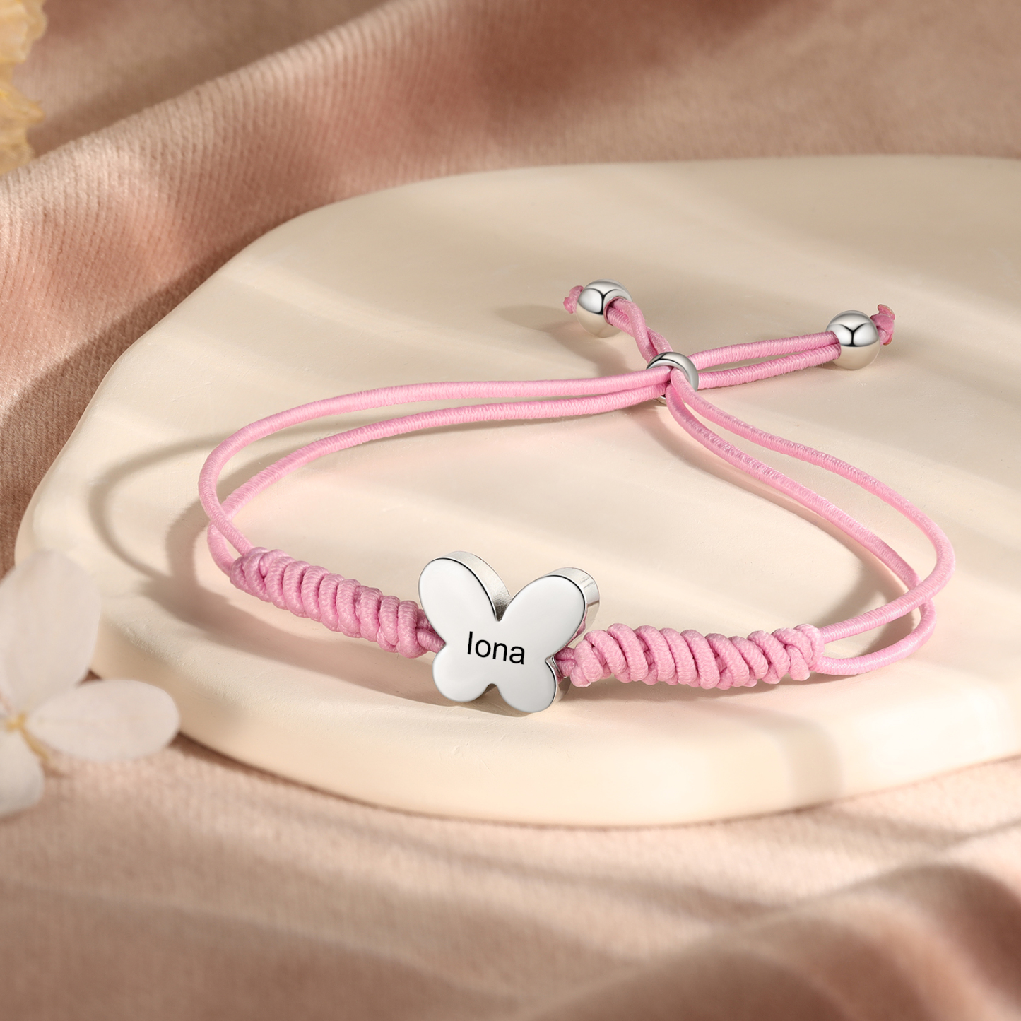 Personalized Name Woven Stainless Steel Butterfly Bracelet, A Back-To-School Gift For My Daughter