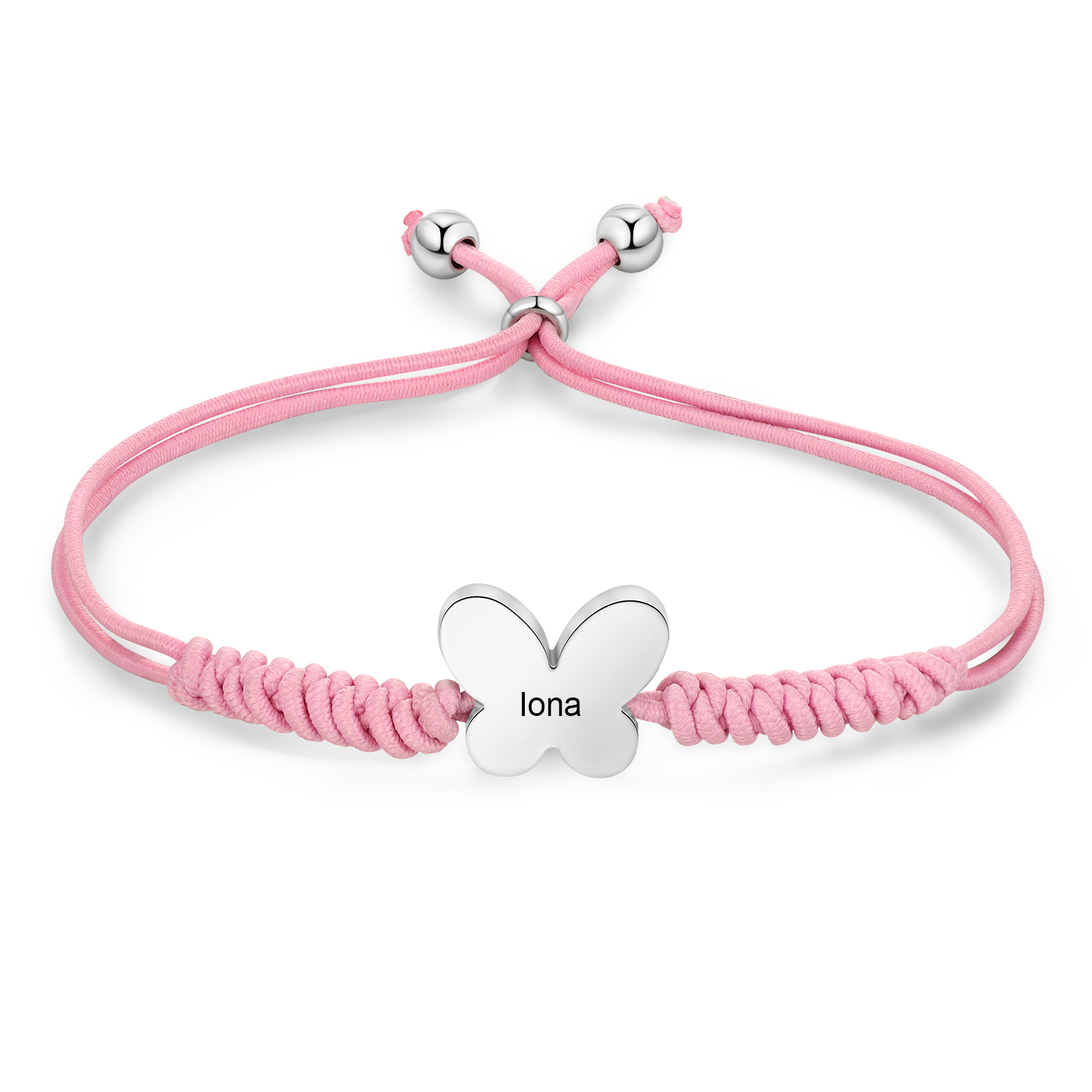 Personalized Name Woven Stainless Steel Butterfly Bracelet, A Back-To-School Gift For My Daughter