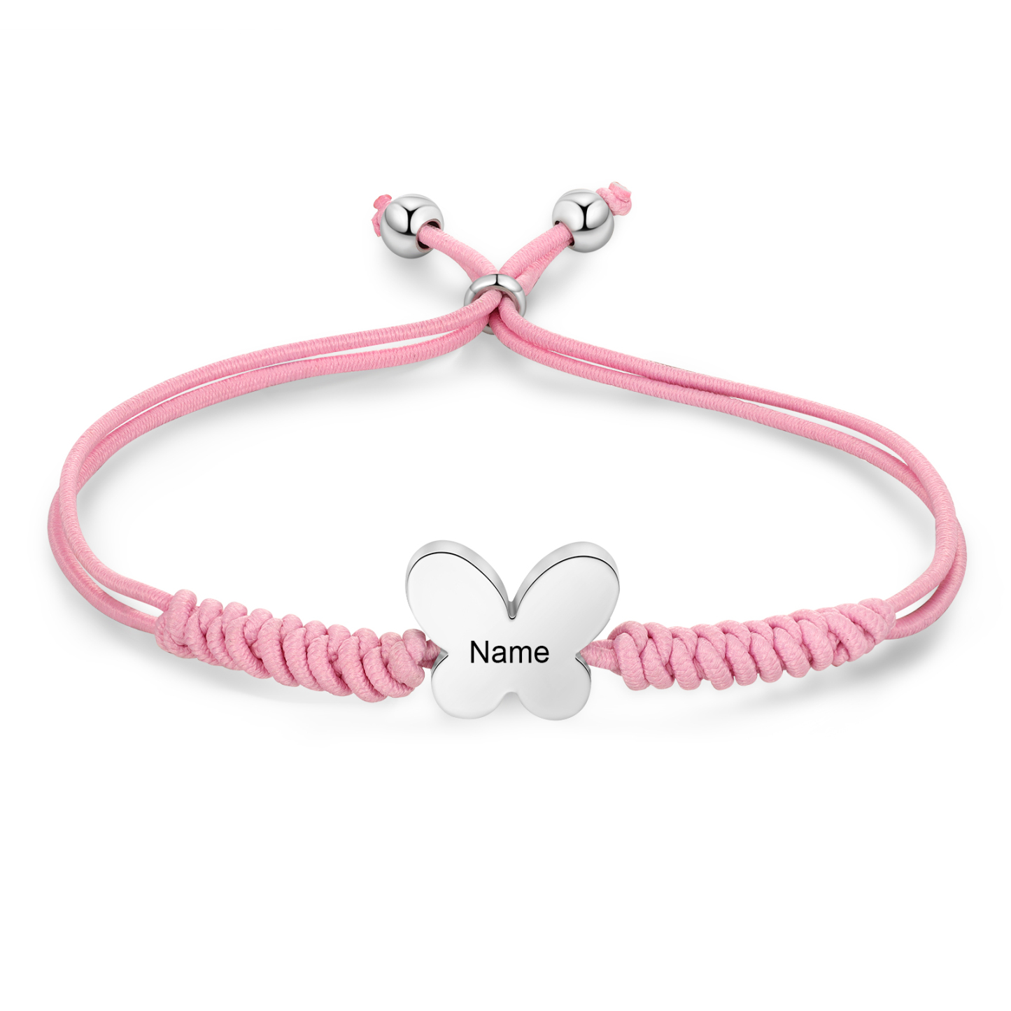 Personalized Name Woven Stainless Steel Butterfly Bracelet, A Back-To-School Gift For My Daughter