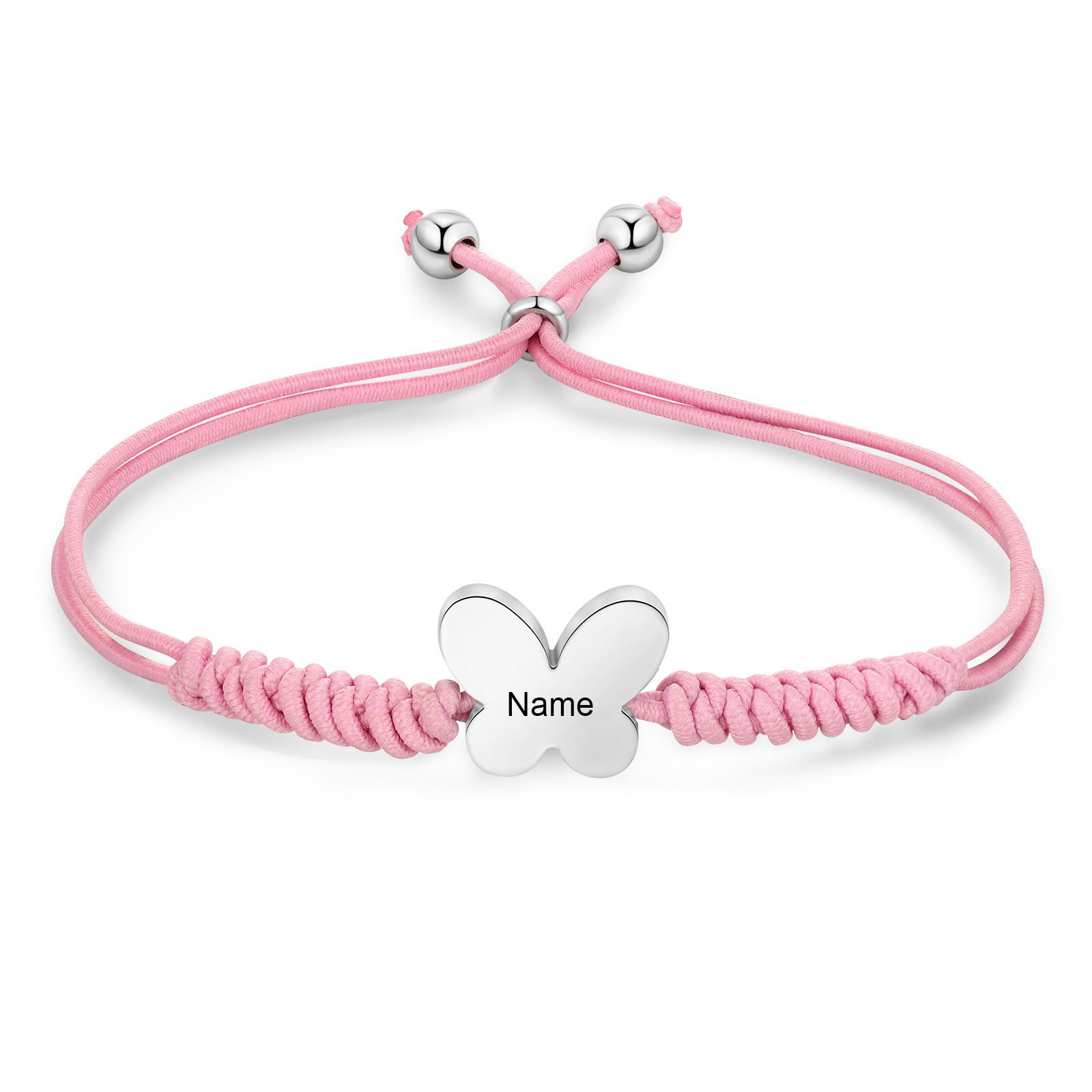Personalized Name Woven Stainless Steel Butterfly Bracelet, A Back-To-School Gift For My Daughter