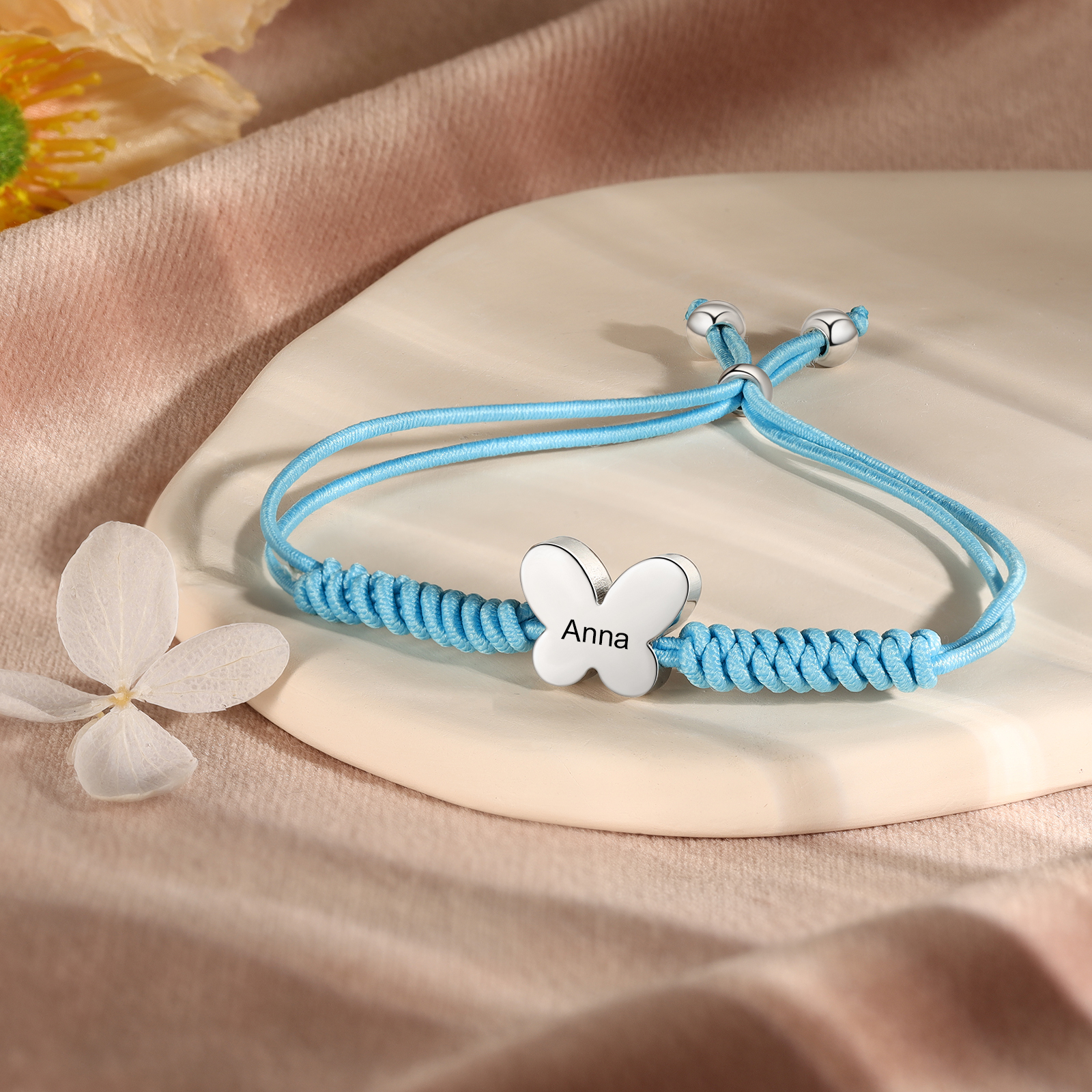 Personalized Name Woven Stainless Steel Butterfly Bracelet, A Back-To-School Gift For My Daughter