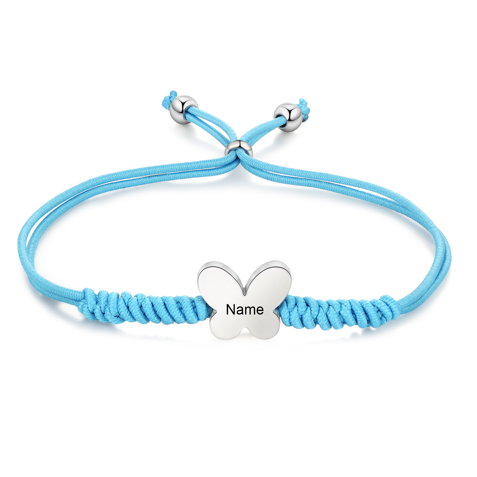 Personalized Name Woven Stainless Steel Butterfly Bracelet, A Back-To-School Gift For My Daughter