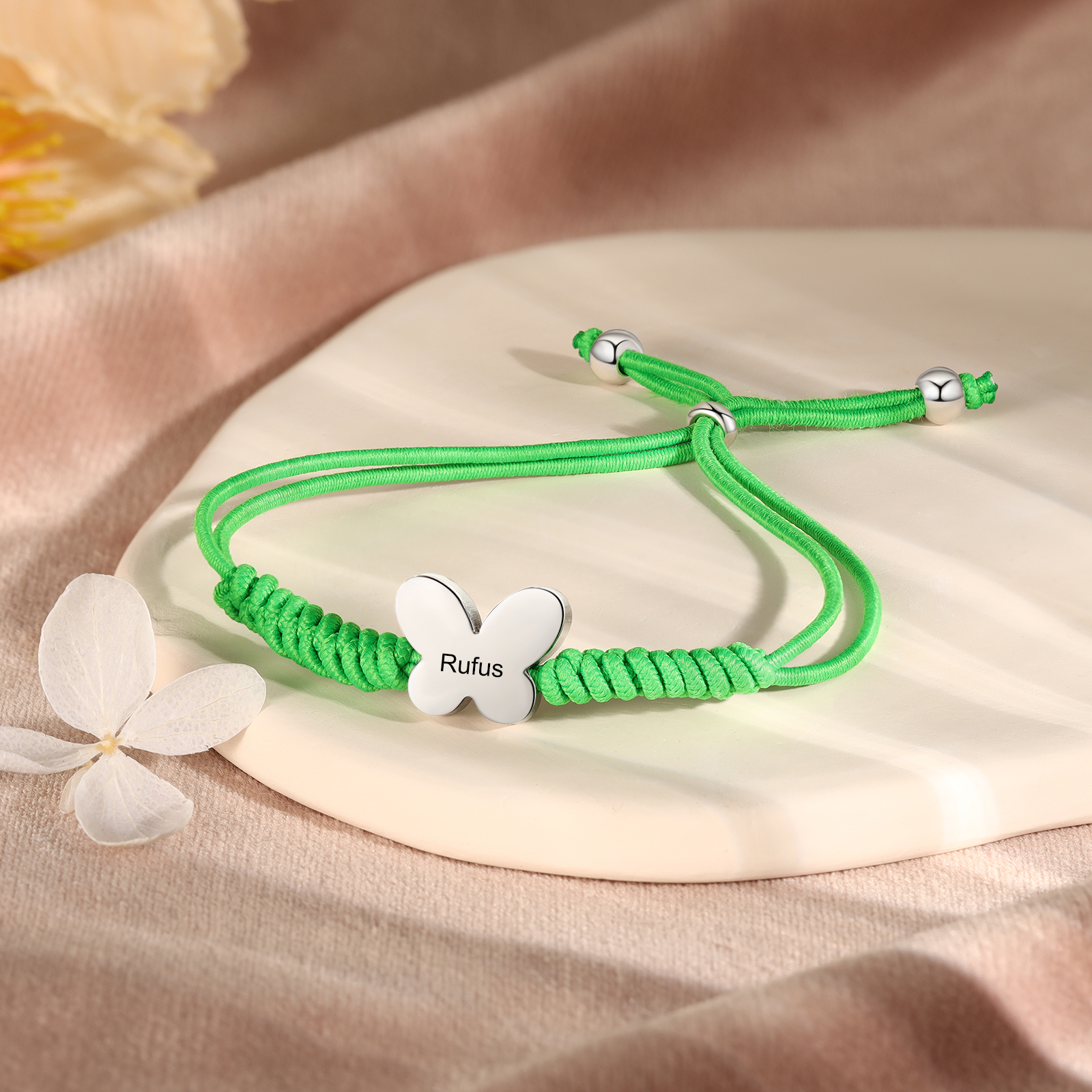 Personalized Name Woven Stainless Steel Butterfly Bracelet, A Back-To-School Gift For My Daughter