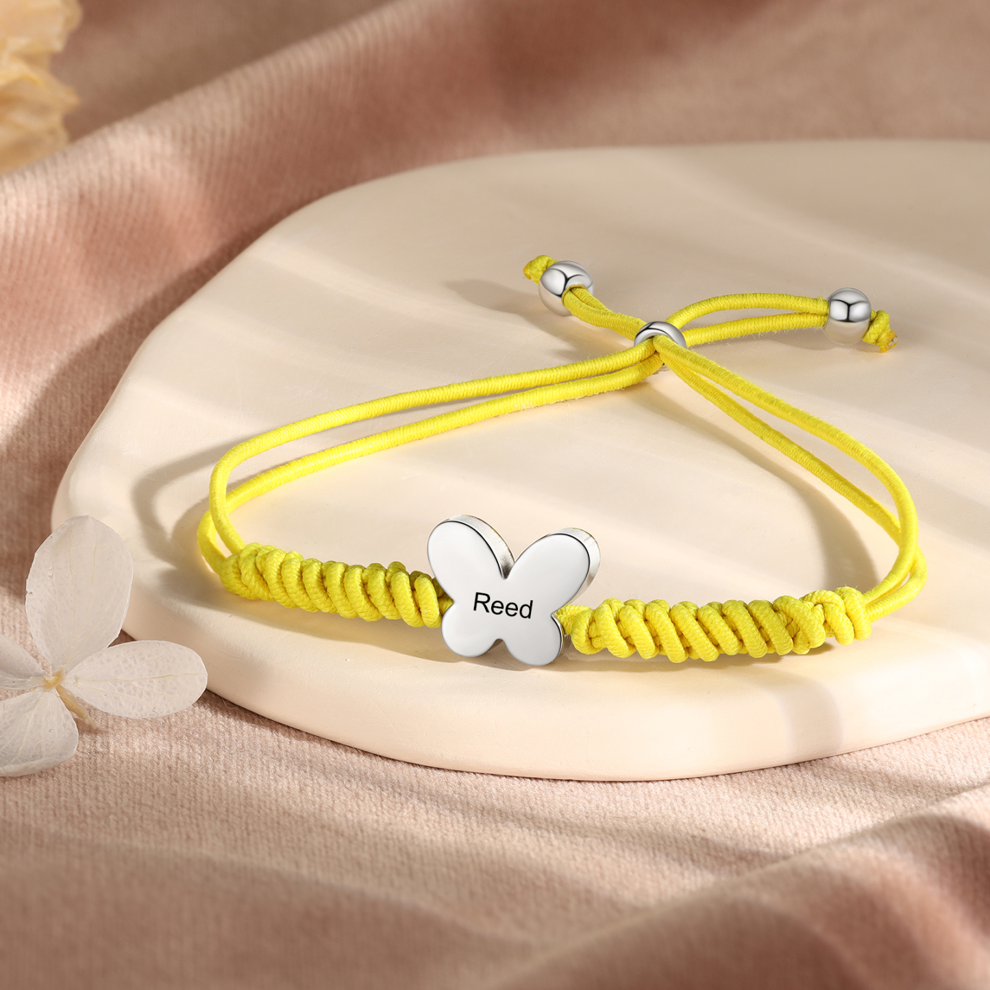 Personalized Name Woven Stainless Steel Butterfly Bracelet, A Back-To-School Gift For My Daughter