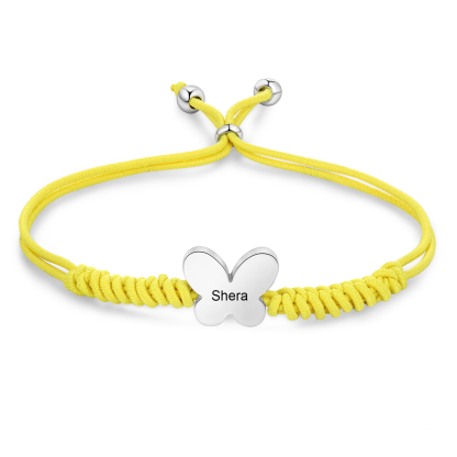 Jessemade UK Personalized Name Woven Stainless Steel Butterfly Bracelet, A Back-To-School Gift For My Daughter 12.99 n1