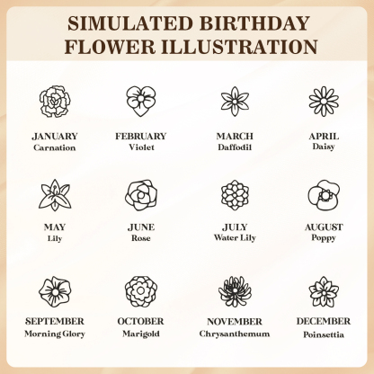 Personalized Bracelet Customization, Customized 2 Birthflower Exquisite Bracelet For Women