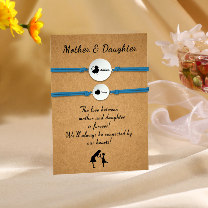 2 PCS Four Leaf Clover And Heart Elastic Stainless Steel Bracelets, Back To School Gift For Daughter